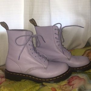 Pastel Lavender Leather DR. Martens